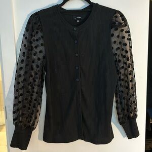 Sheer Poka Dot Sleeve-M- we wore what